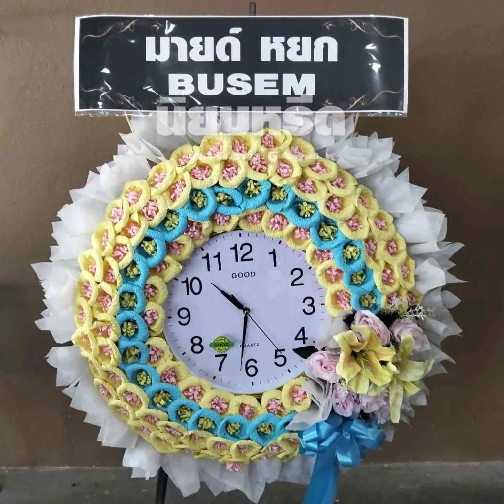 พวงหรีดวัดปานประสิทธาราม ตำบลคลองด่าน